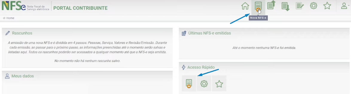 Tela de login no Padrão Nacional.