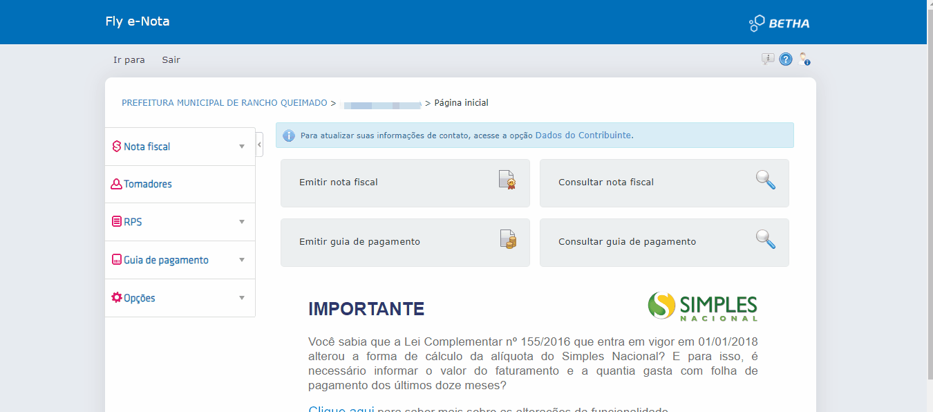 Passo a passo para consulta da Inscrição Municipal no padrão Betha 2.0.