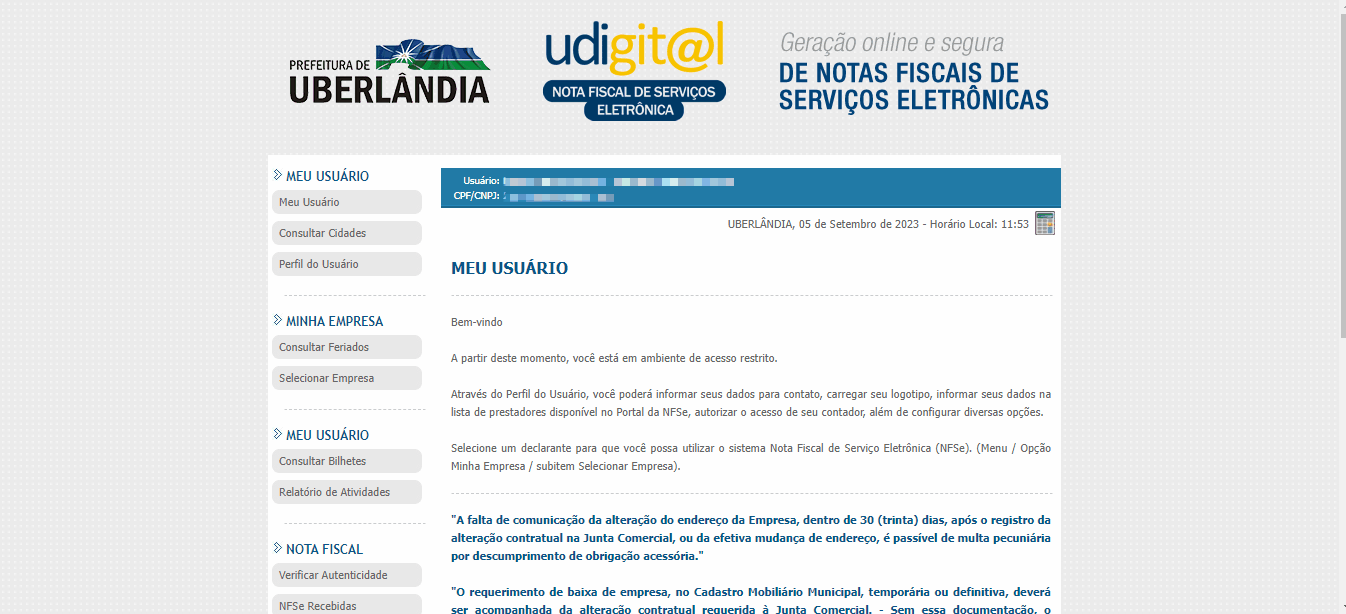 Passo a passo para consulta da Inscrição Municipal no padrão Dsfnet.