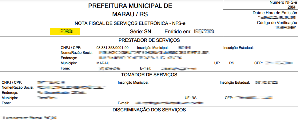 Tela para consulta do Último RPS utilizado no padrão Fiorilli ISS Web.