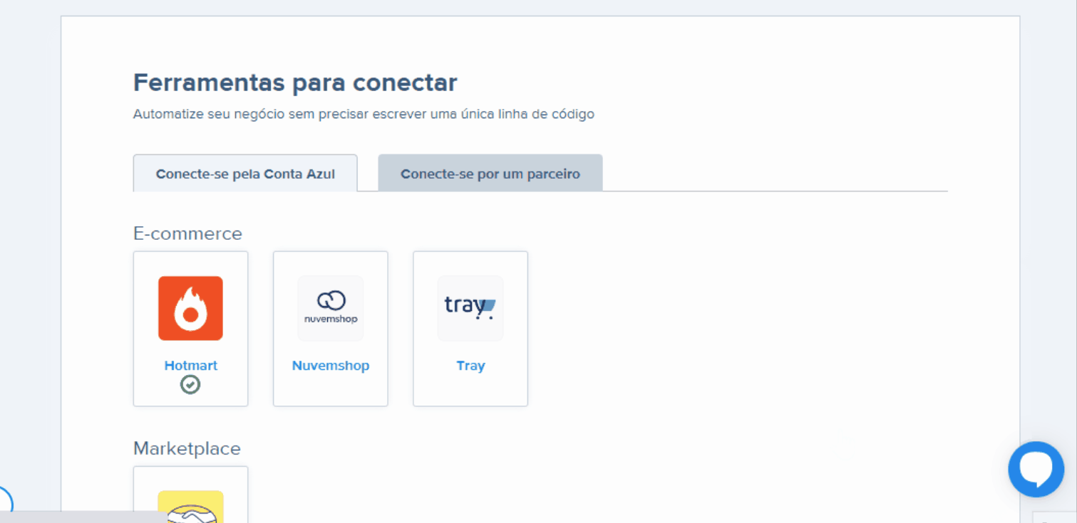 Passo a passo para desabilitar a integração entre Hotmartcom a Conta Azul.