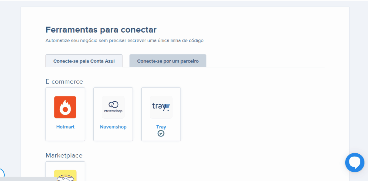 Passo a passo para desabilitar a integração entre Tray com a Conta Azul.