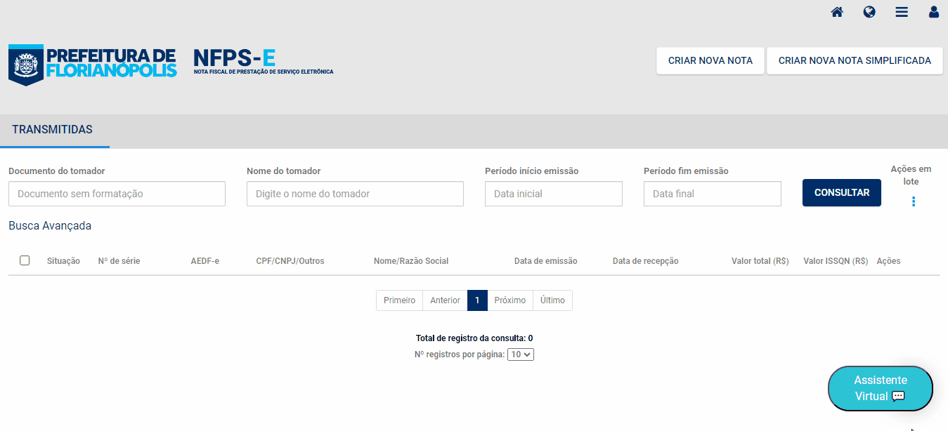 Passo a passo para consulta da Inscrição Municipal no padrão Florianópolis.