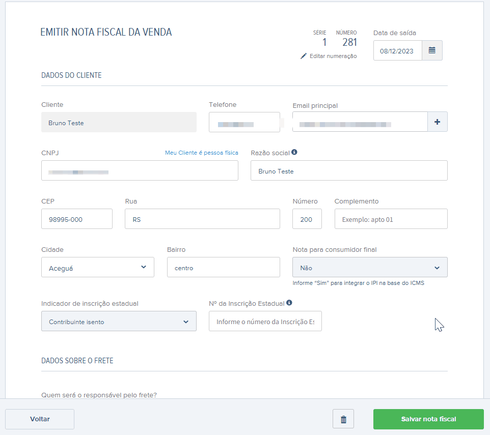 Passo a passo para configurar o Valor dos impostos retidos na NF-e para Órgão público.