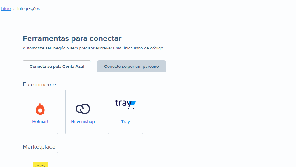 Passo a passo para Integrar Conta Azul (destino) e Eduzz (origem).