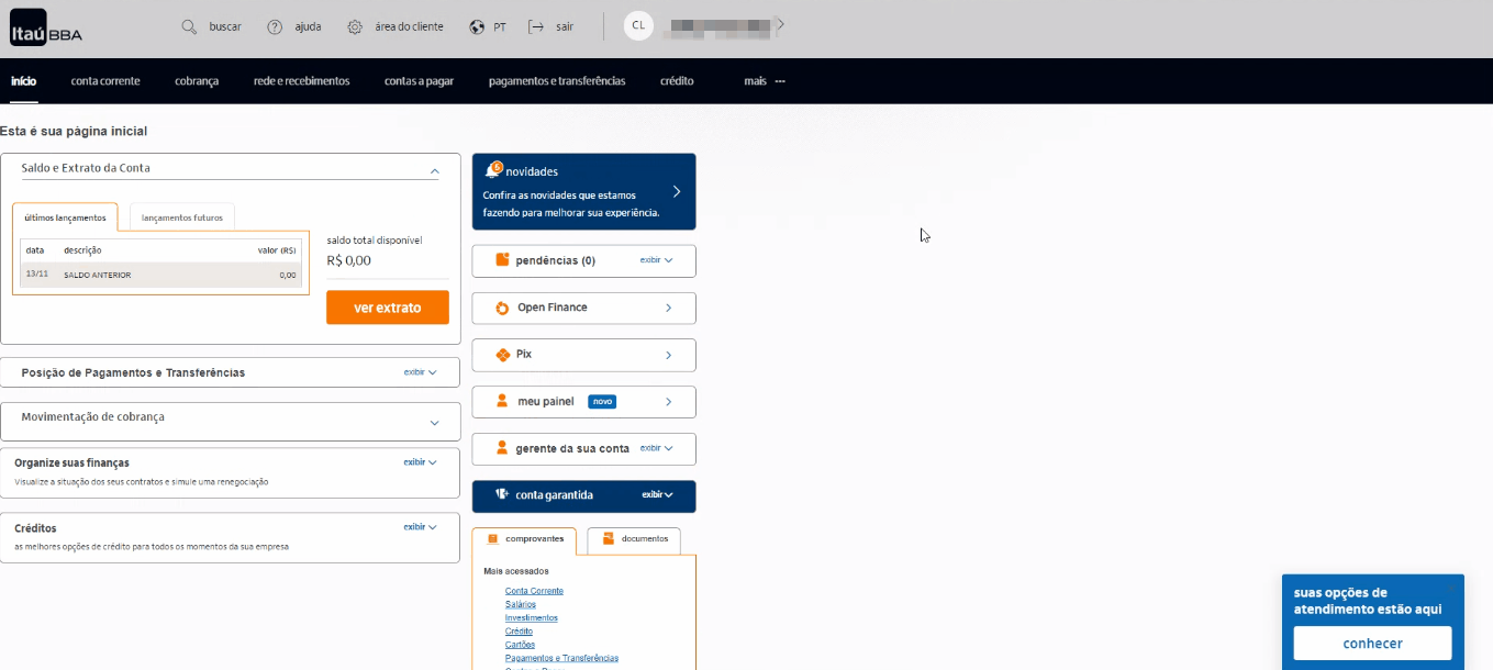 Passo a passo para exportar extrato OFX no Itaú