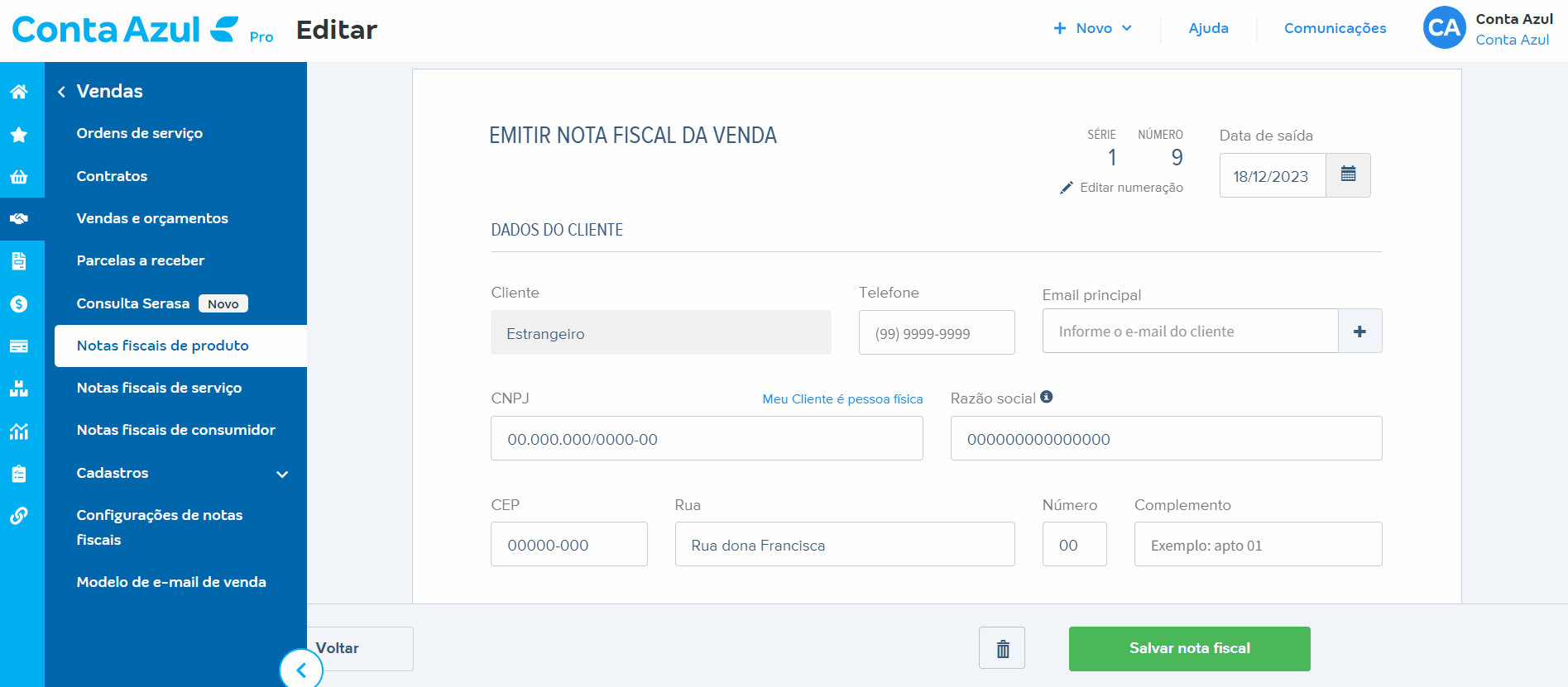 Passo a passo para preenchimento da Alíquota do ICMS.