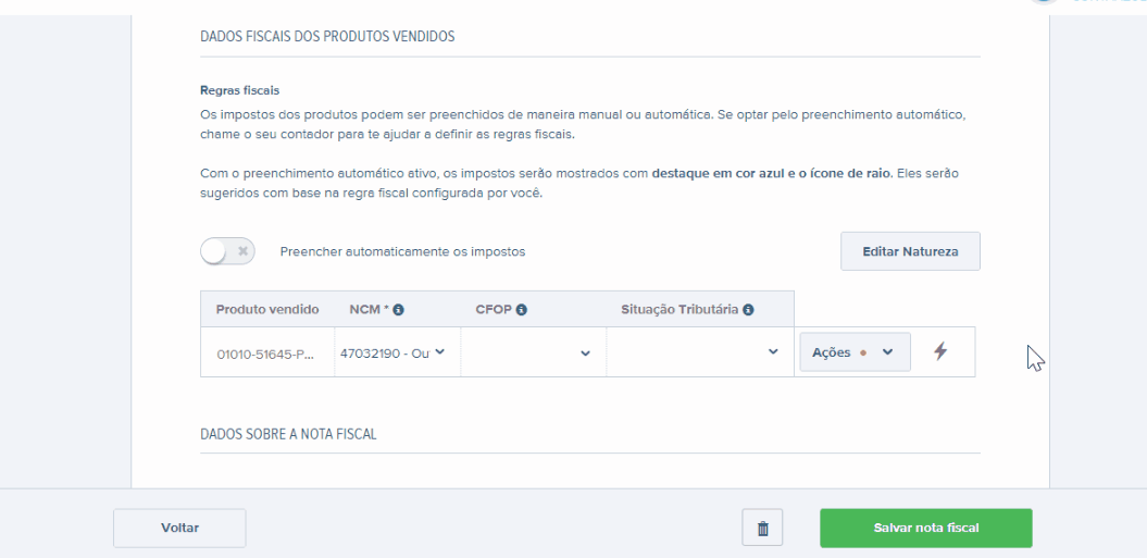 Passo a passo para informar o número do pedido de compra na NFe.