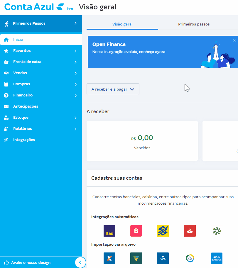 Passo a passo para adicionar tela ao menu Favoritos.