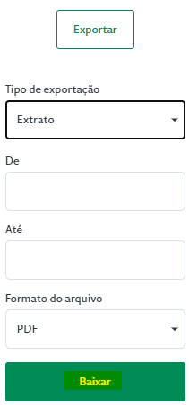 Tela do internet banking da Stone com destaque para o botão Baixar.