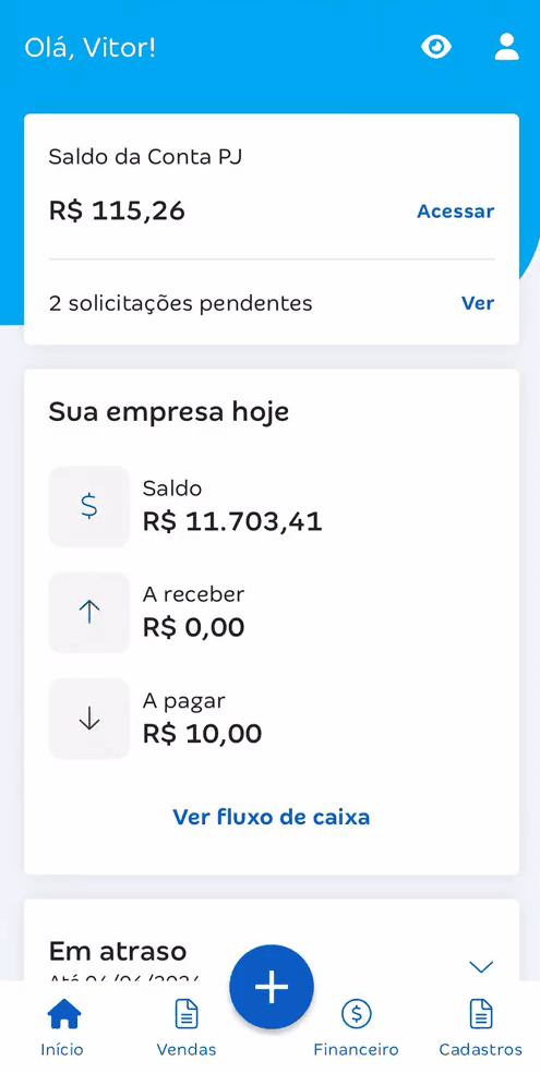 Passo a passo para agendar pagamento de boletos pela Conta PJ da Conta Azul com bloqueio para sábado, domingo ou feriado.