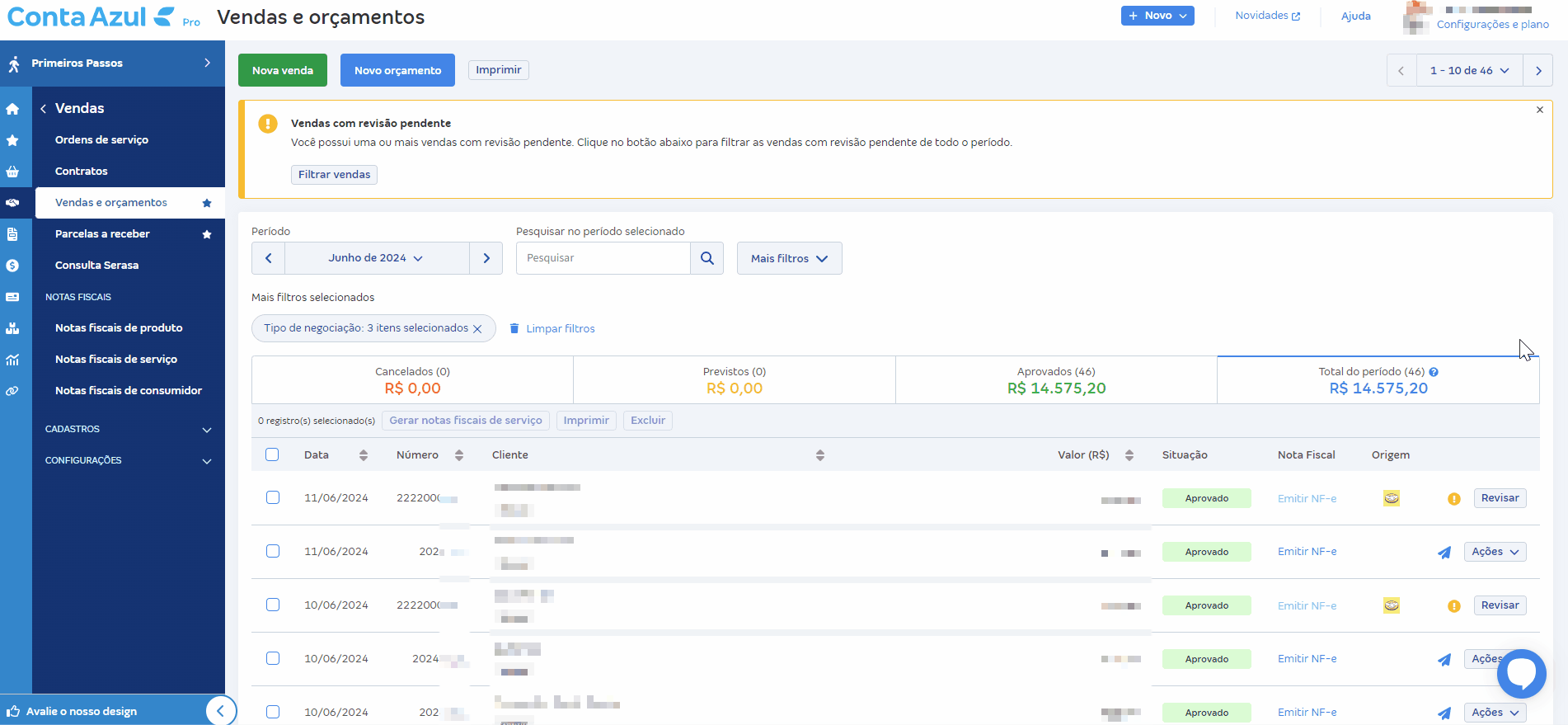 Passo a passo para consultar informações importadas na integração entre Mercado Livre com a Conta Azul.