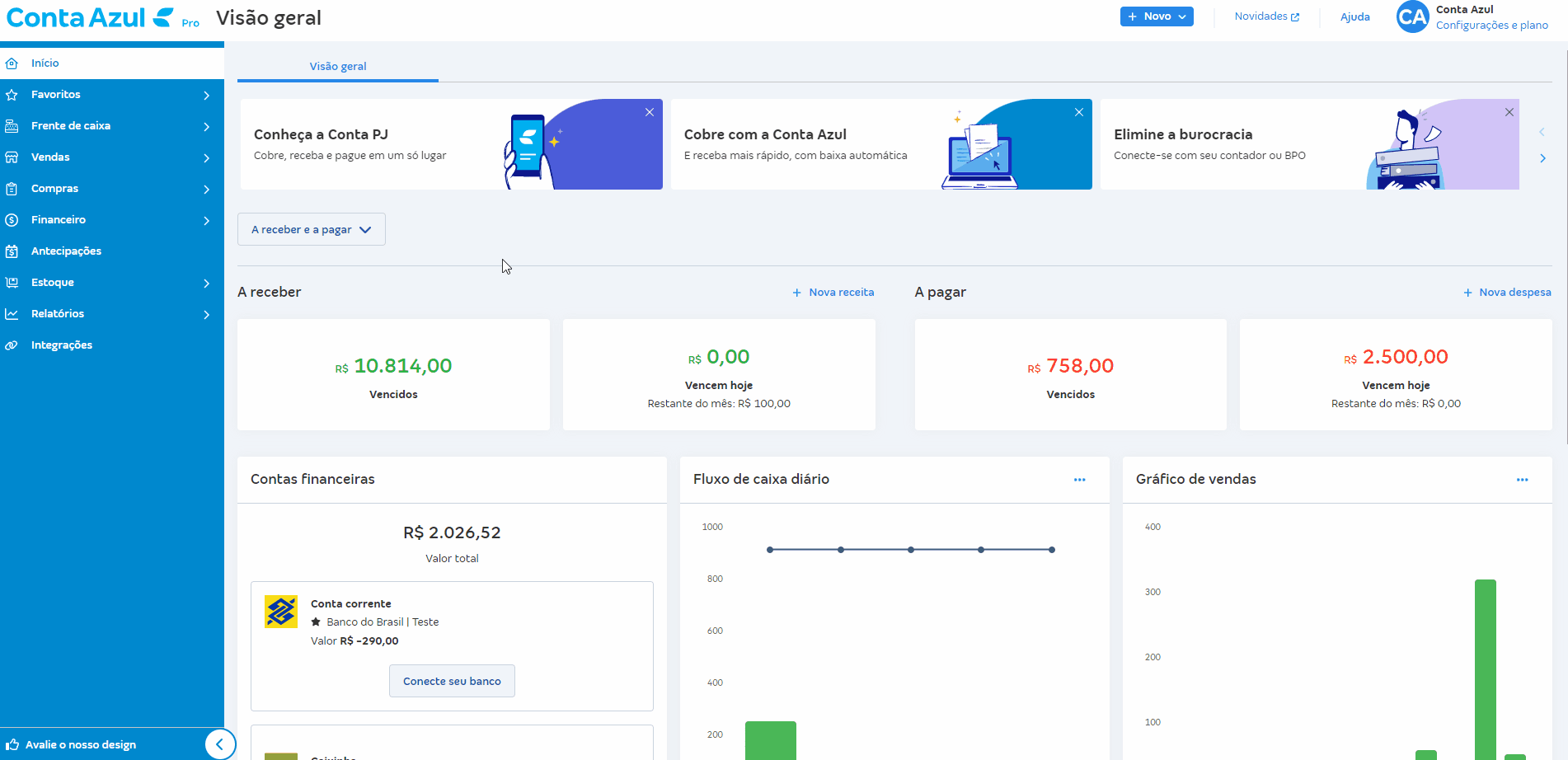 Passo a passo para acessar relatório Vendedores em Mais relatórios financeiros.