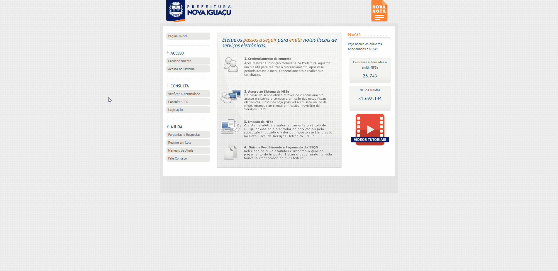 Passo a passo para solicitar credenciamento em Nova Iguaçu (RJ) para emissão de NFS-e no padrão Dsfnet.
