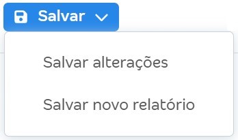 Tela da barra com os atalhos de edição de relatórios com destaque para Salvar.