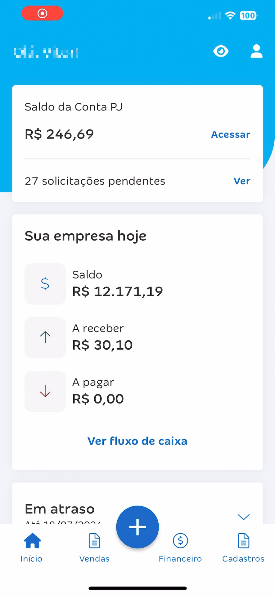 Passo a passo para realizar o pagamento de tributos pelo aplicativo Conta Azul de Bolso.