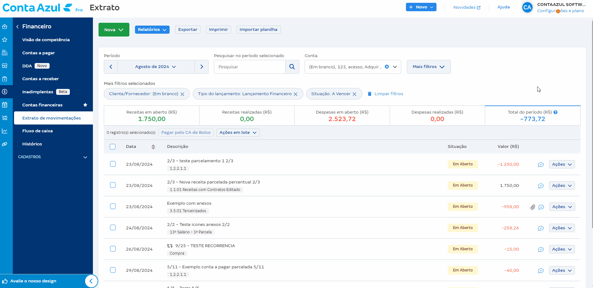 Passo a passo para Confirmar pagamento ou Confirmar recebimento.