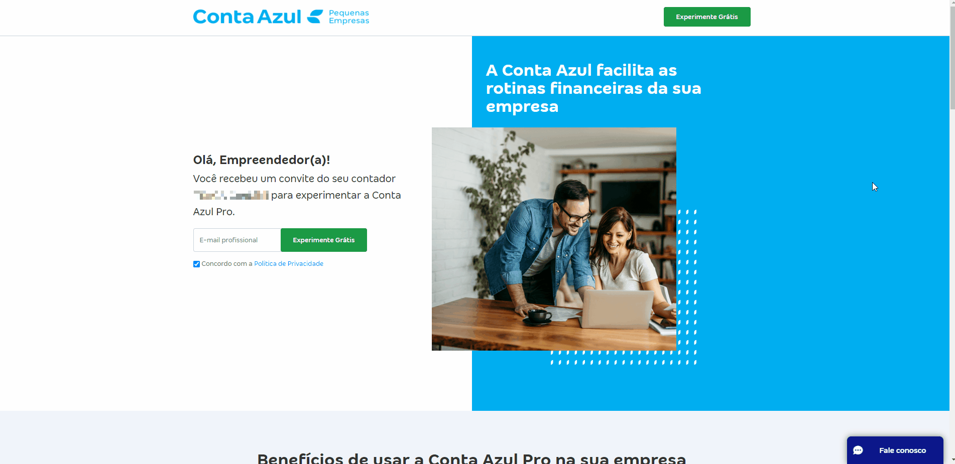 Passo a passo para visualizar o link exclusivo do escritório.