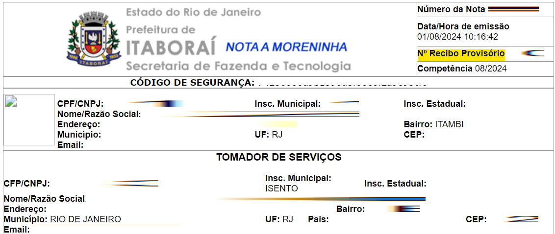 Tela para consulta do Último RPS utilizado no padrão Prefeitura Rápida.