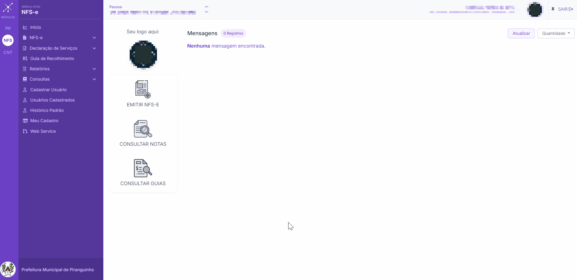 Passo a passo para consulta da Inscrição Municipal no padrão ISSNFe Online.