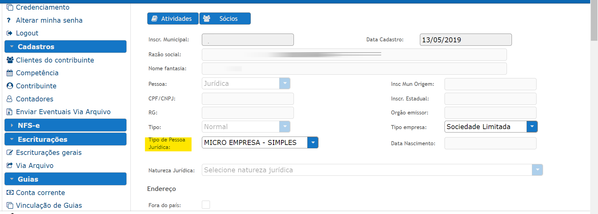 Tela para consulta do Regime especial de tributação no padrão Supernova | ISS Digital.