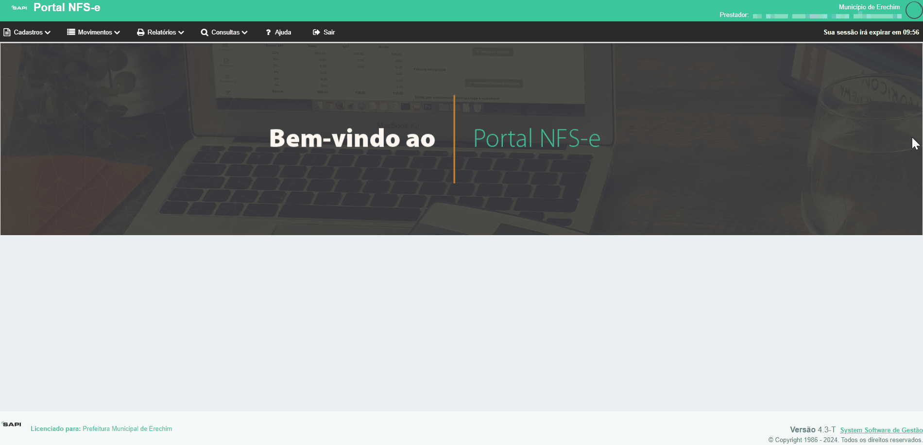 Passo a passo para consulta da Inscrição Municipal no padrão System.