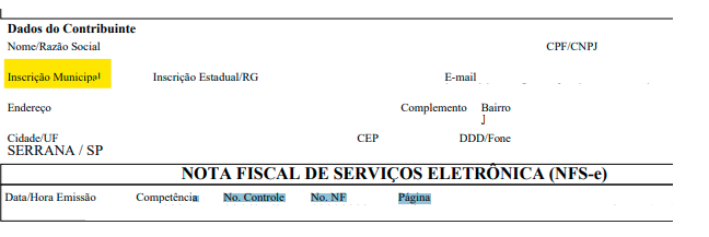 Tela para consulta da Inscrição Municipal no padrão Primax Online.