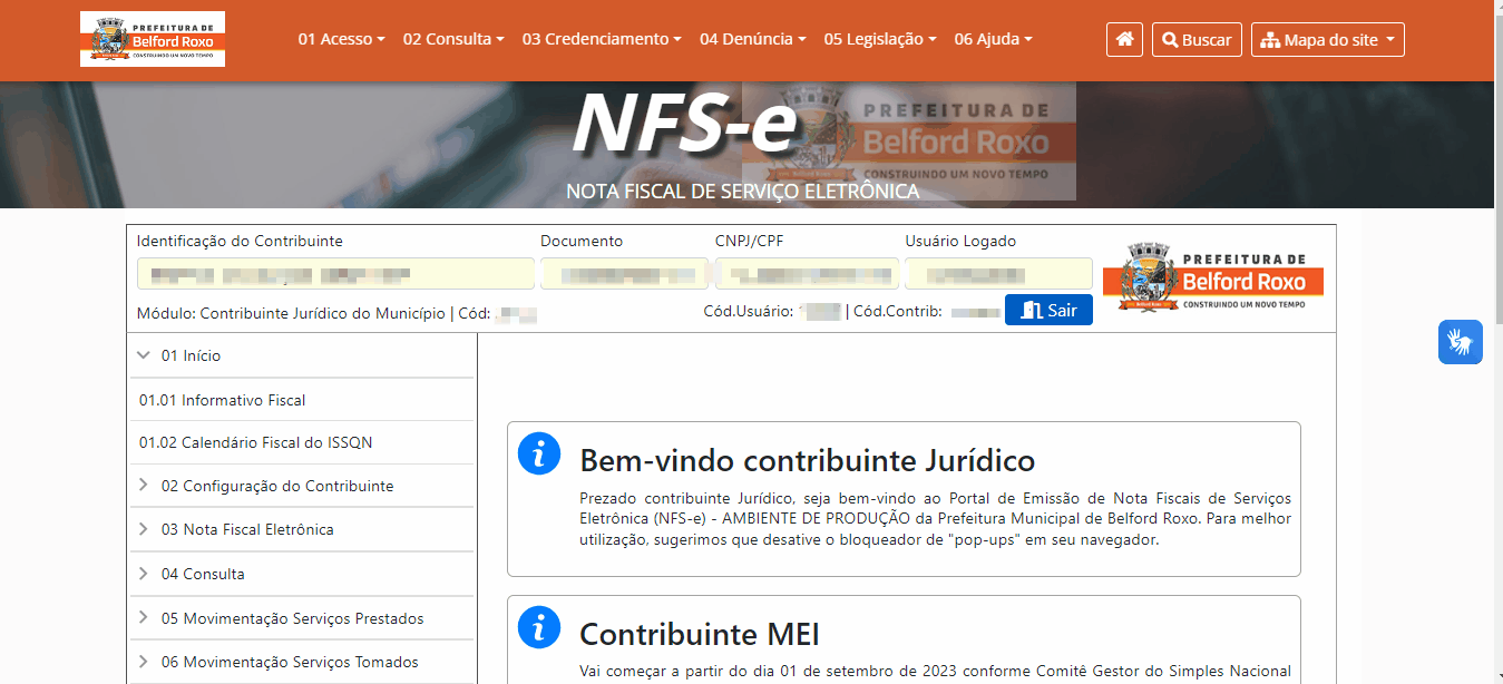 Passo a passo para solicitar liberação para emissão de NFS-e na Conta Azul no padrão Modernização Pública.