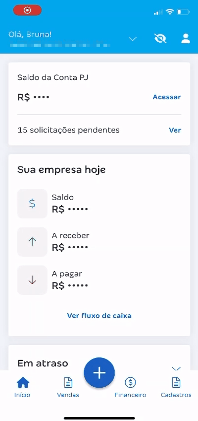 Passo a passo para pagar boletos pela Conta PJ da Conta Azul.