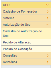 Tela do site da Receita do Paraná com destaque para o campo Cadastro de Autorização de Uso.