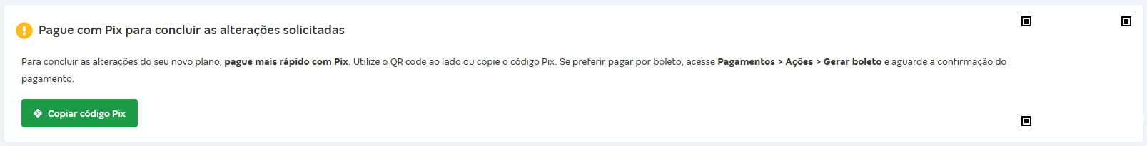 Tela de histórico de pagamento para pagar com pix.png
