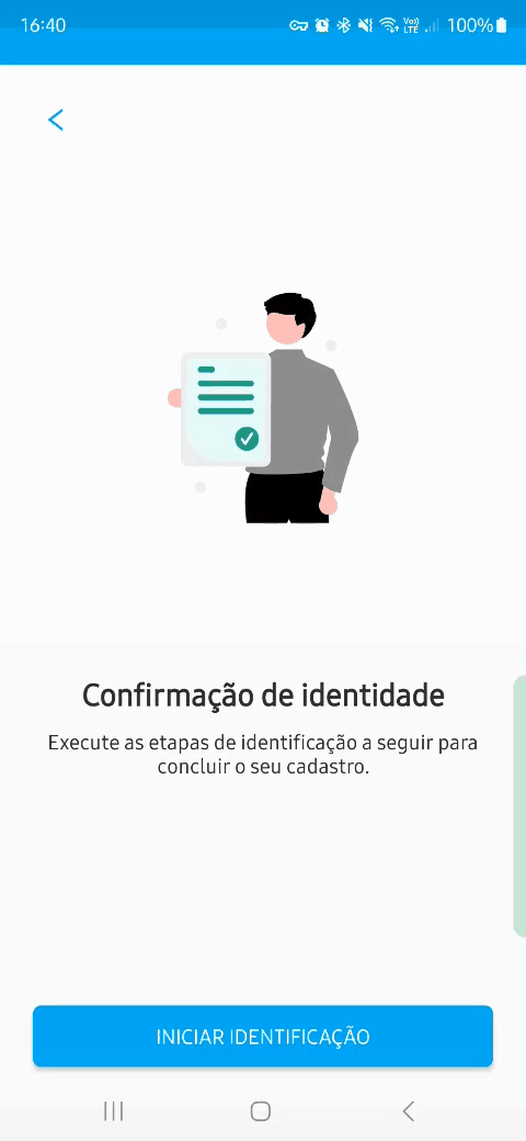 Passo a passo para realizar a Validação de identidade no cadastro da Conta PJ..gif