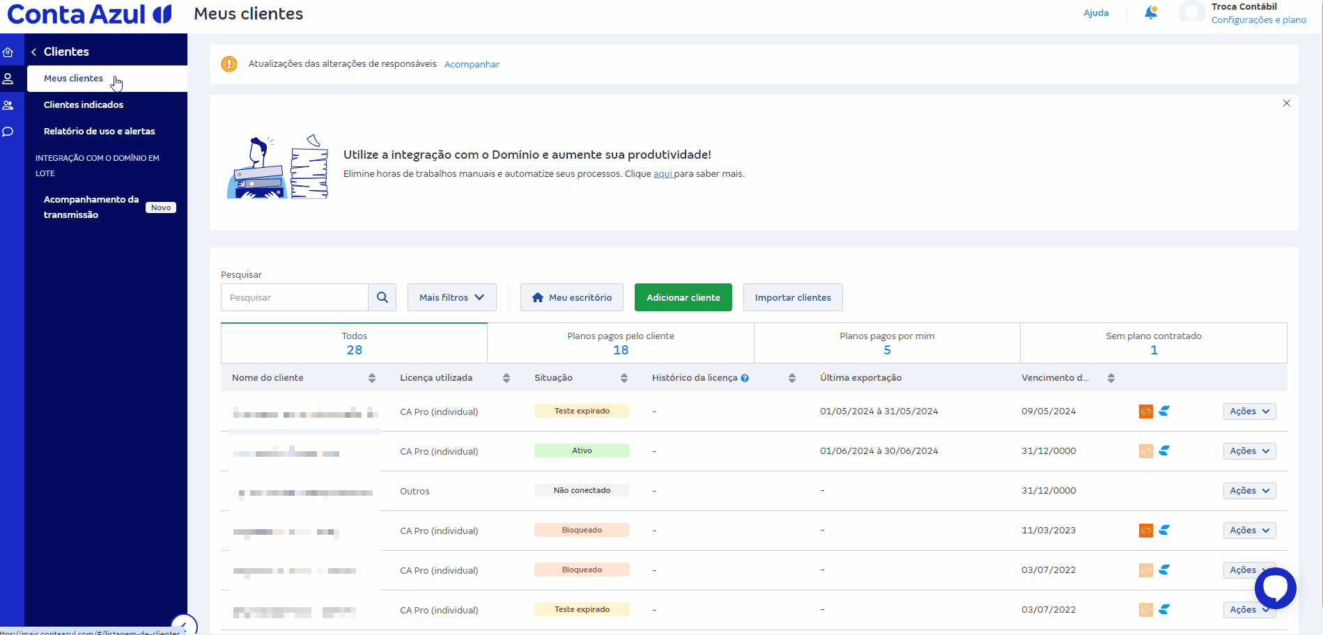 Passo a passo para acessar o histórico de transmissão para o Domínio.gif