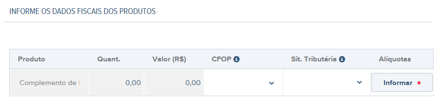 Tela do rascunho da nota fiscal com destaque para dados fiscais dos produtos.png