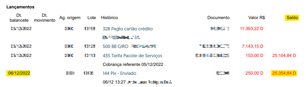 Tela de extrato bancário com destaque para os campos data, saldo e valor..png