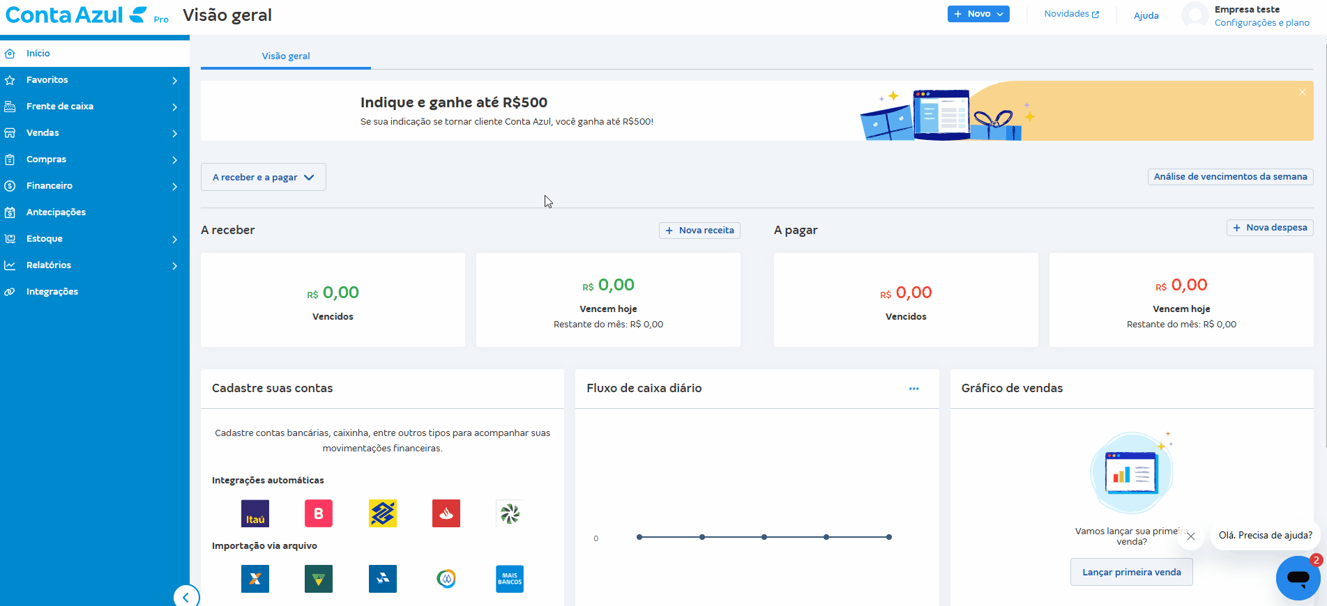 Passo a passo para cadastrar conta financeira na visao geral.gif