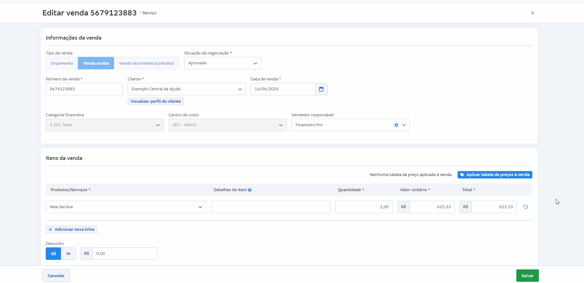 Passo a passo para habilitar emissão automática de NFSe após o pagamento em venda criada.gif