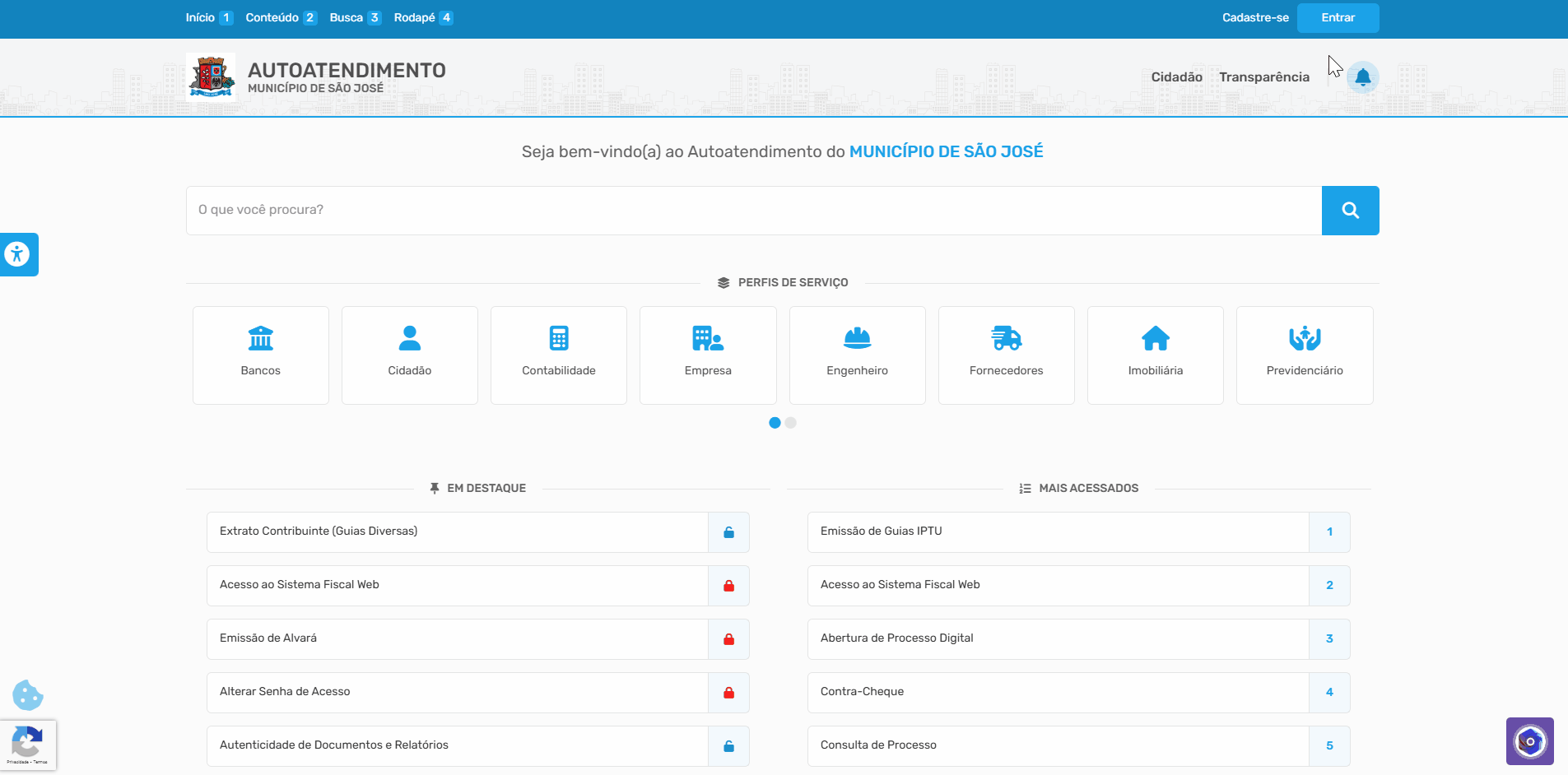 Tela de login no portal da prefeitura..gif