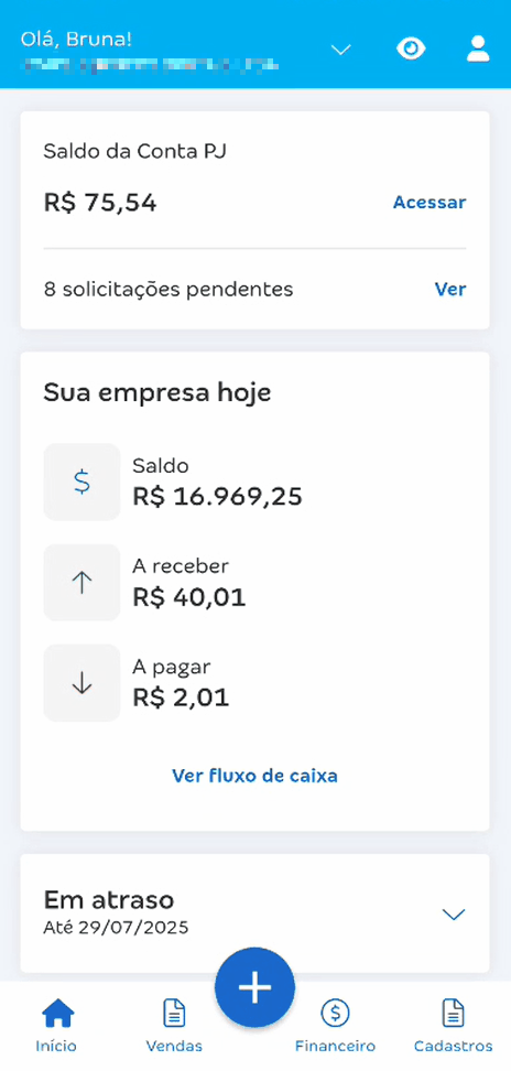 Dispositivos cadastrados no app