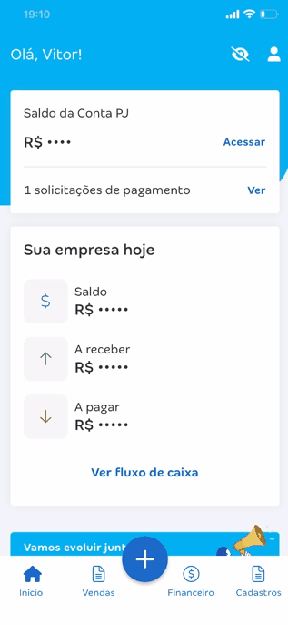 Passo a passo para acessar Minha conta na Conta PJ da Conta Azul.