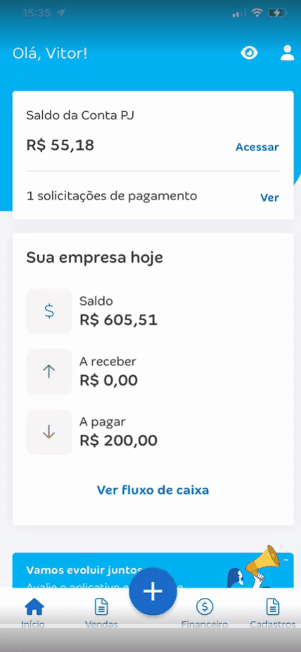 Passo a passo para Redefinir senha de transação da Conta PJ da Conta Azul.