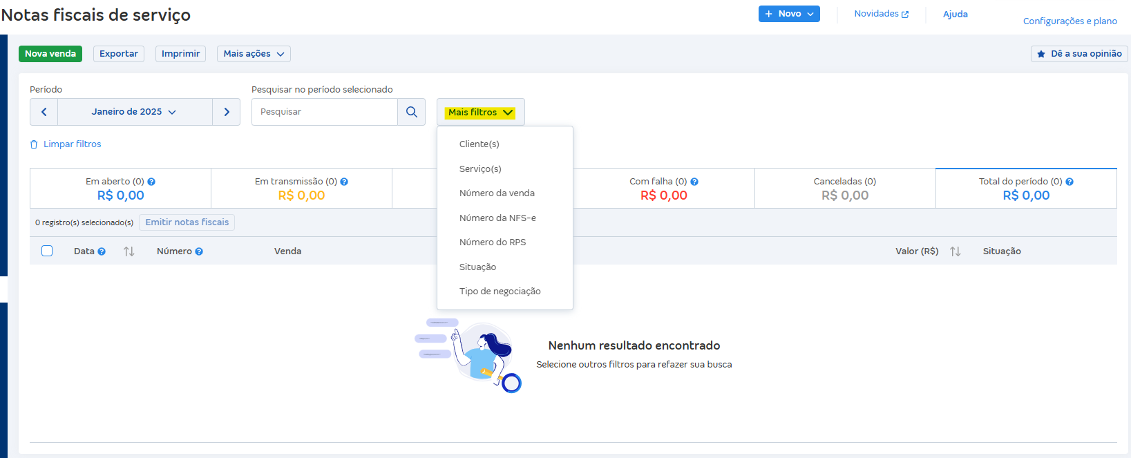 Tela com destaque para Mais filtros de notas fiscais..png