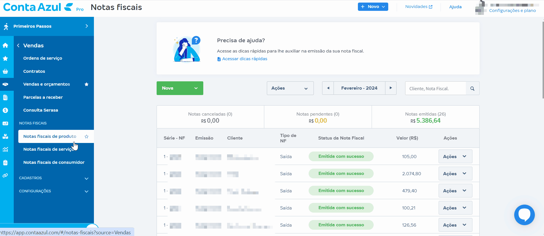 Passo a passo para fazer o backup apenas das notas fiscais de produto.gif