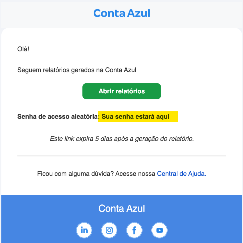 Email com relatório agendado