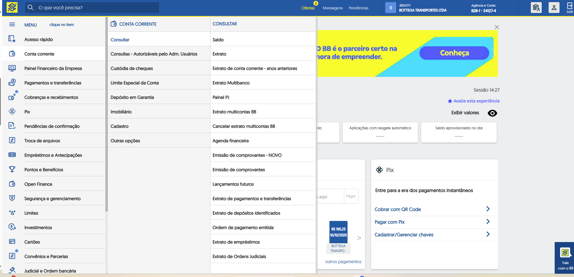 Conta Corrente  Conta Corrente  Consultar   Extrato Banco do Brasil.png