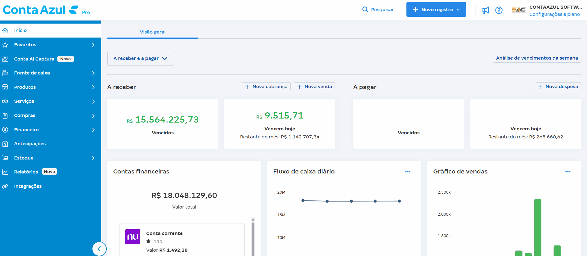 Lançamentos no caixa na nova tela de relatórios.gif