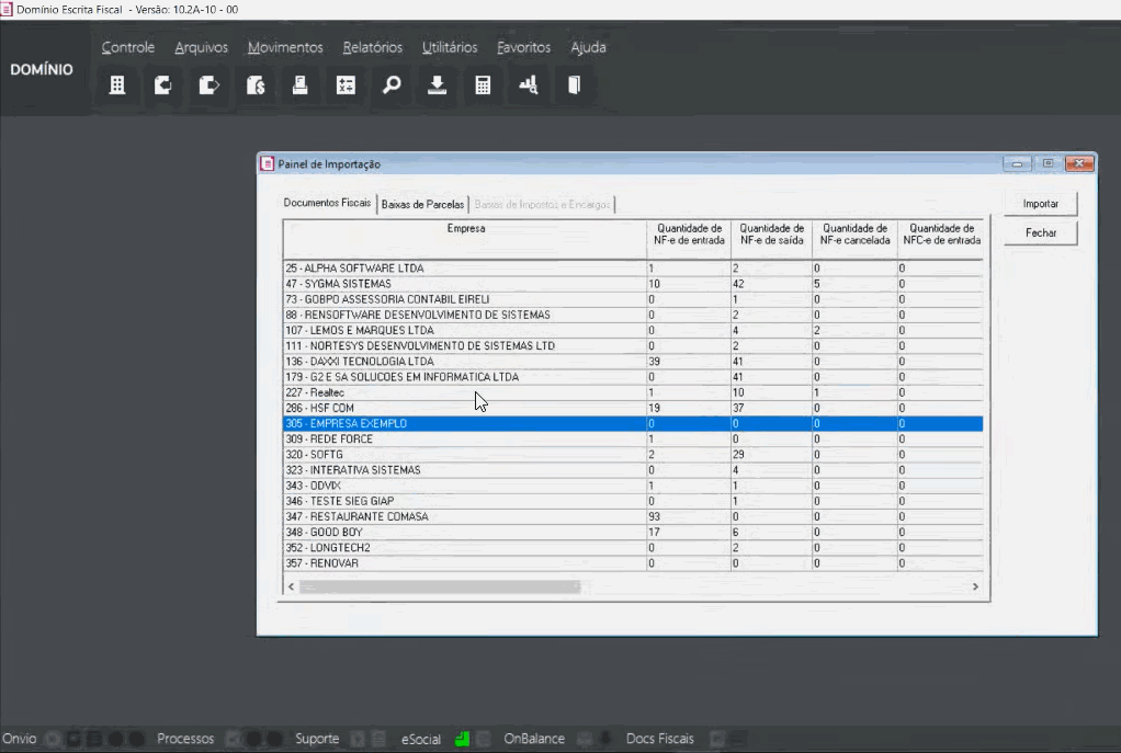 Passo a passo para visualizar todas as notas emitidas, canceladas ou recebidas no Domínio.