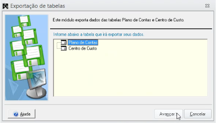 Tela do Alterdata com destaque para o botão Plano de Contas.