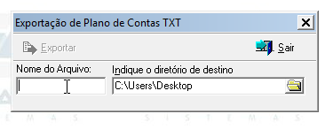 Tela do Nasajon Gold com destaque para o botão Exportar.