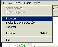 Tela do WK Radar com destaque para os botões Arquivo e Importar.